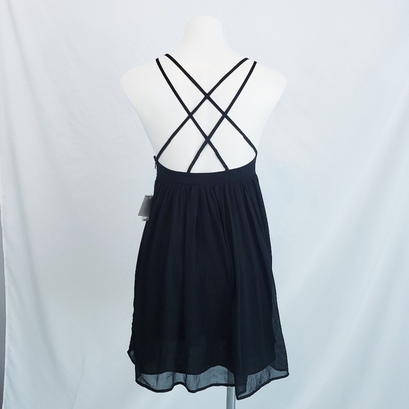 NWT Zara Little Black Dress Beaded Bodice Mini A-line Cocktail - Picture 7 of 16